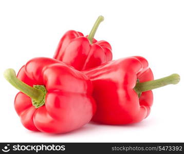 Sweet red pepper isolated on white background cutout