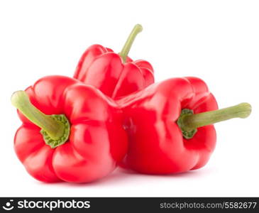 Sweet red pepper isolated on white background cutout