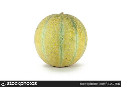 Sweet ripe baby melon, isolated on white