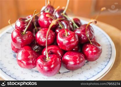 Sweet ripe fresh cherry berries, stock photo
