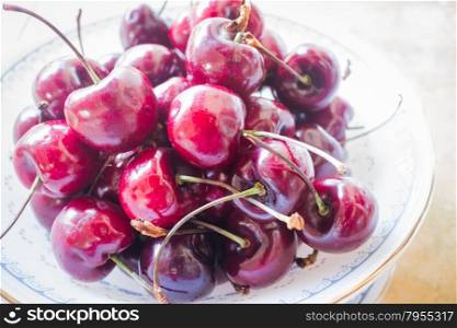 Sweet ripe fresh cherry berries, stock photo