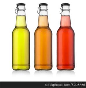 sweet soft drink bottle on white background ith clipping path