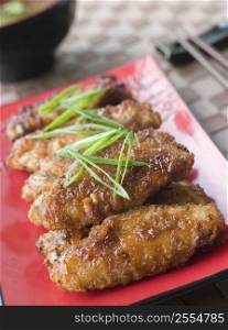 Sweet Spicy Chicken Winglets and Sukiyaki Sauce