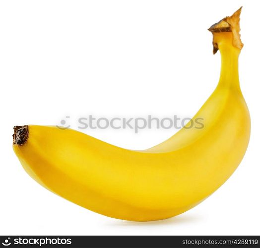 Sweet yellow banana isolated on white background