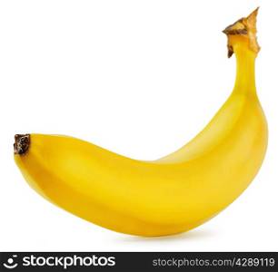 Sweet yellow banana isolated on white background