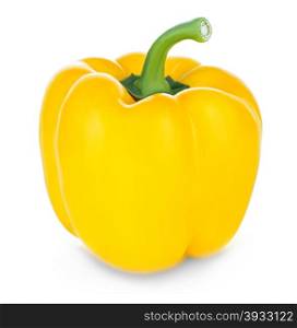 Sweet yellow pepper isolated on white background