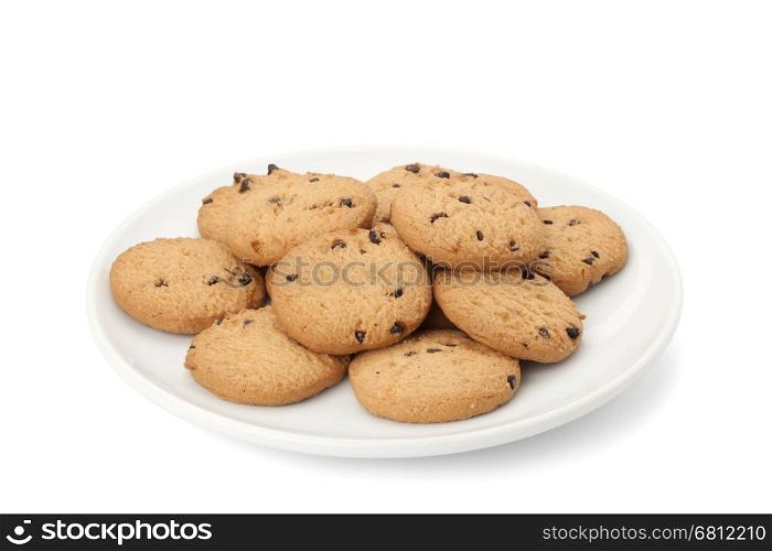 sweets cookie isolated on white background with path