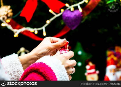 Sweets under Christmas tree. Christmas decorations concept in Bucharest ,Romania, 2022