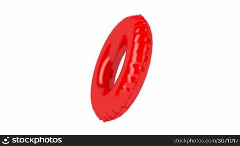 Swim ring spin on white background