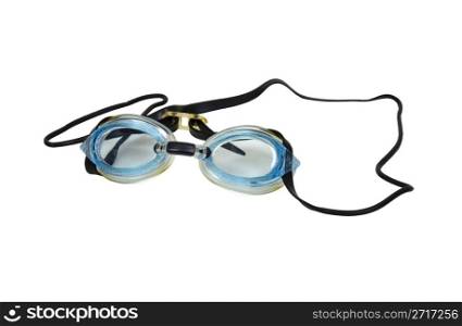 Swimming goggles used to keep water out of the eyes when swimming - path included