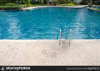 Swimming pool beautiful in tropical resort