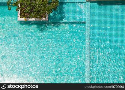 Swimming pool from the top view