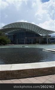 Swimming pool in front of a building, Puerto Rico Convention Center, San Juan, Puerto Rico