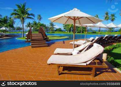 swimming pool in hotel Thailand