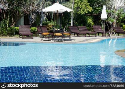 Swimming pool of luxury resort.