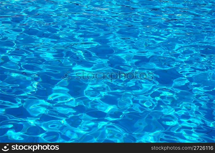 swimming pool with ripple turquoise water background