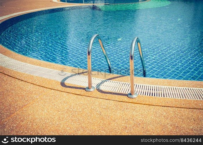 swimming pool with stair at sport center