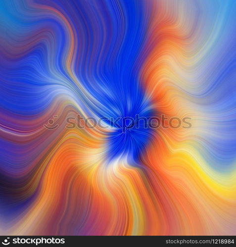 Swirling radial background. Spiral Vortex Graphic modern art. Fractal artwork. Creative decoration for printed products. Design elements. Digital fantasy painting. Trendy desktop abstract wallpaper