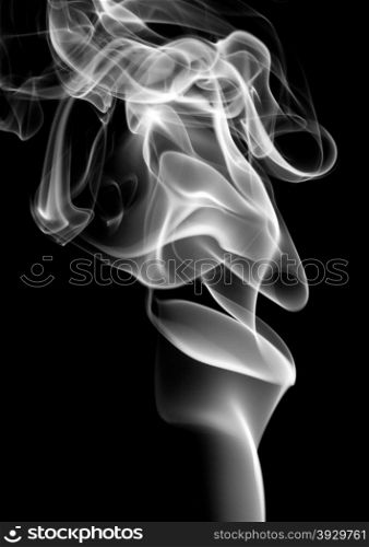 Swirls of cigarette smoke