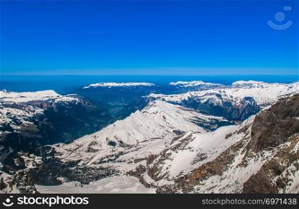 Swiss Alps, The Snow Mountain range of Switzerland.