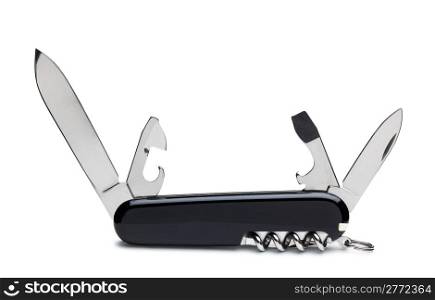 Swiss army knife isolated on white