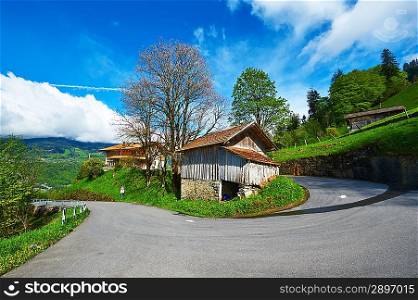 Swiss chalet near Reichenbach in Switzerland