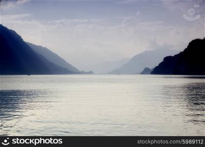 swiss lake in Brienz, Switzerland