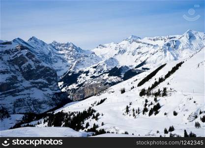 Swiss mountain, Jungfrau, Switzerland, ski resort