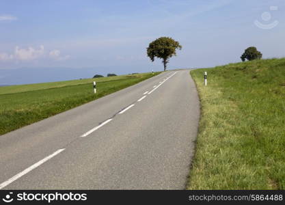 swiss road at the top of the mountains