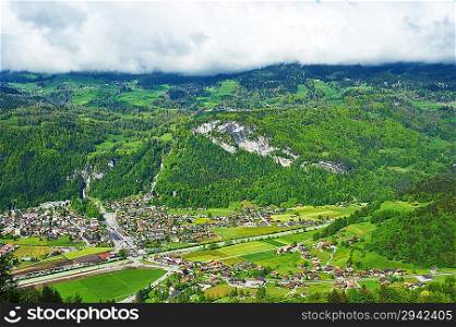 Swiss village near Reichenbach in Switzerland