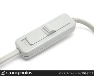 Switch from a table lamp on a white background