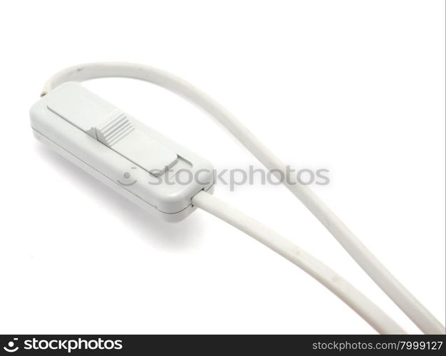 Switch from a table lamp on a white background