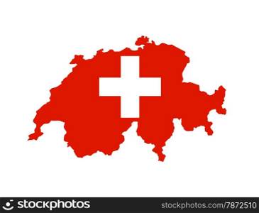 switzerland country flag map shape national symbol