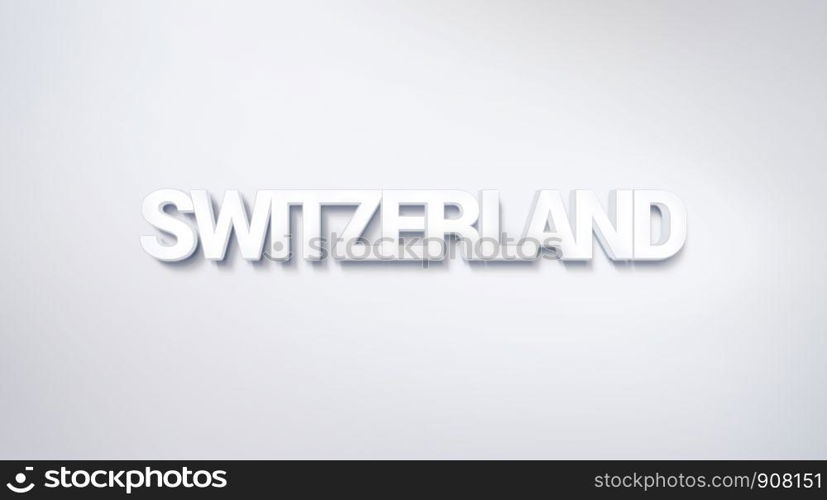 Switzerland, text design. calligraphy. Typography poster. Usable as Wallpaper background