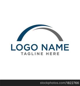 swoosh logo vector design template