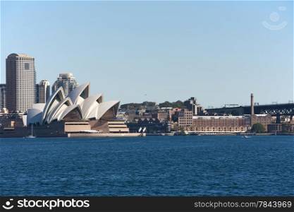 Sydney Opera House in Australia. Sydney Opera House in Australia With the City Center in the Background Travel and Business