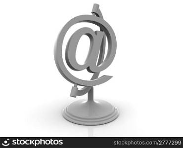 symbol for internet. 3d