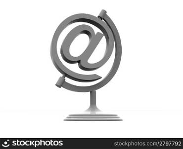 symbol for internet. 3d