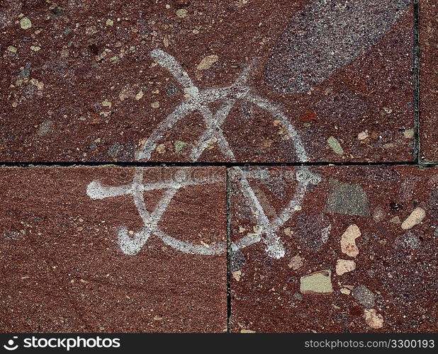 Symbol of Anarchy painted on a wall