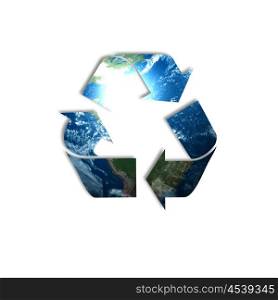 symbol of environment protection and recycling technology