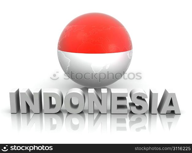 Symbol of Indonesia. 3d