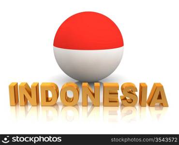 Symbol of Indonesia. 3d