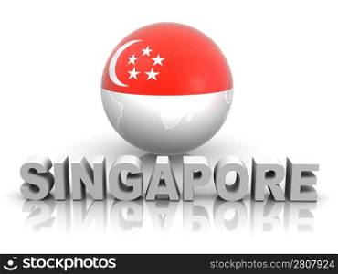 Symbol of Singapore. 3d