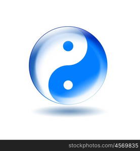 Symbol of yin and yang of the background. The sign of the two elements.