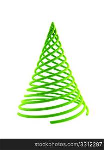symbolic christmas tree 3d rendering
