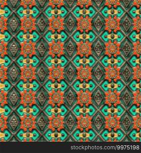 Symmetric floral indian artistic and historical pattern artwork