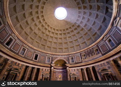 Symmetrical dome with light beam through opening