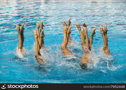 Synchronized swimming choreography