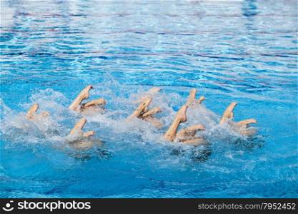 Synchronized swimming choreography