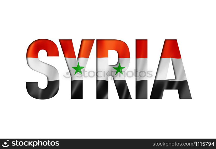 syrian flag text font. syria symbol background. syrian flag text font